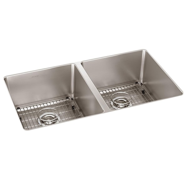 Lustertone Iconix 18Ga Ss 32.8X19.5X9 Double Undermt Sink Kit